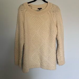 Massimo Dutti Cream Oversized Knit Sweater